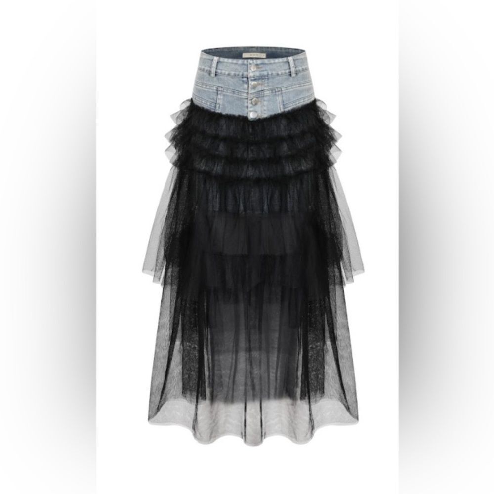 Black Ruffled Rhinestone Sweatshirt - Picture 5 of 5